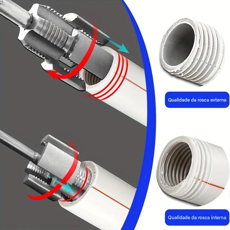 Conjunto de 2 Peças para Rosquear Tubos