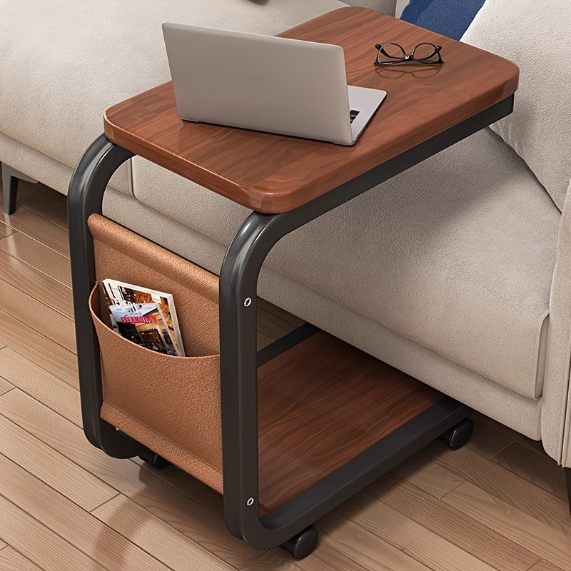 Mesa Lateral Elegante e Sofisticada com Rodas