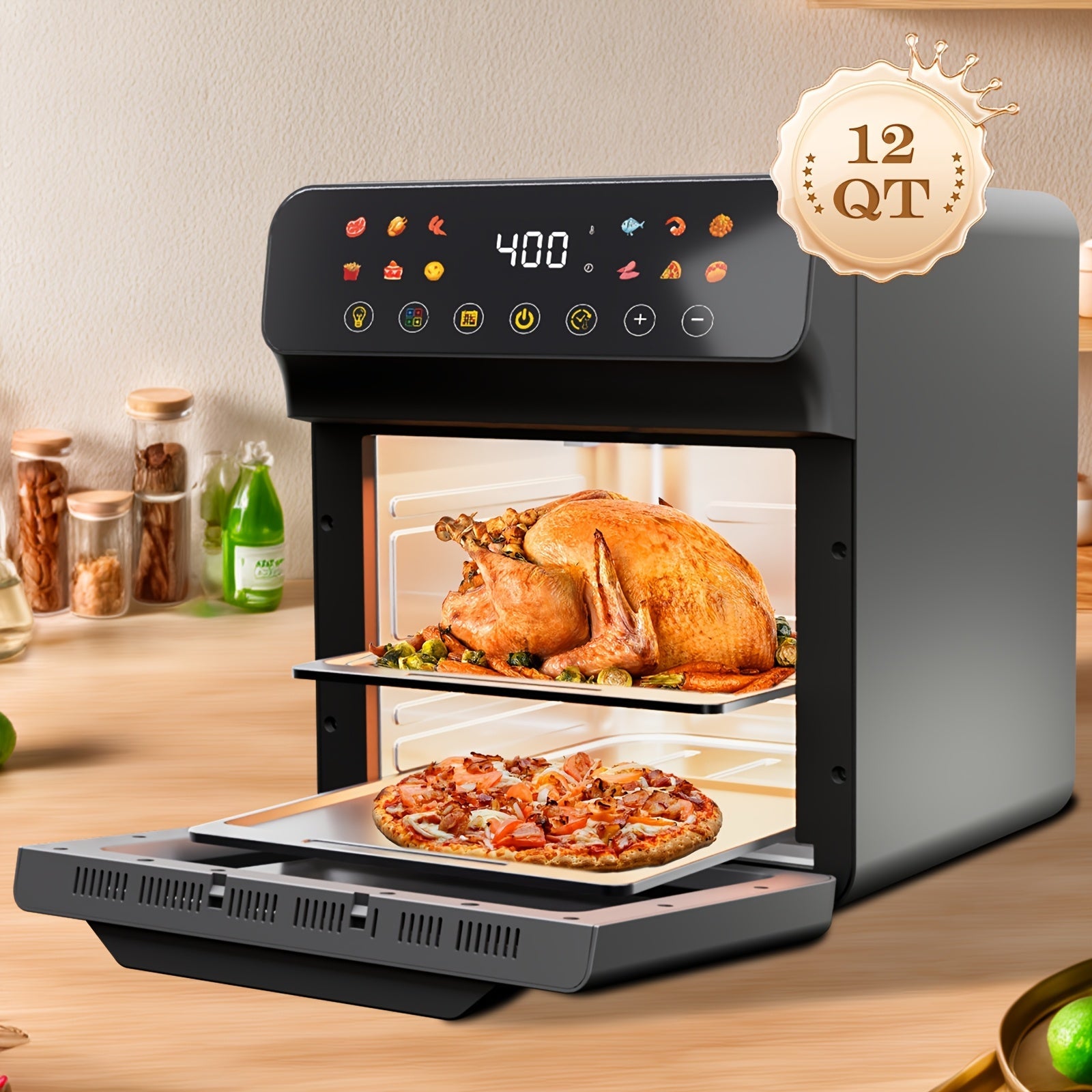 Bluebow Air Fryer 12L - Forno Afon-12l-bi 2 Em 1