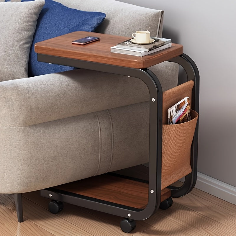 Mesa Lateral Elegante e Sofisticada com Rodas