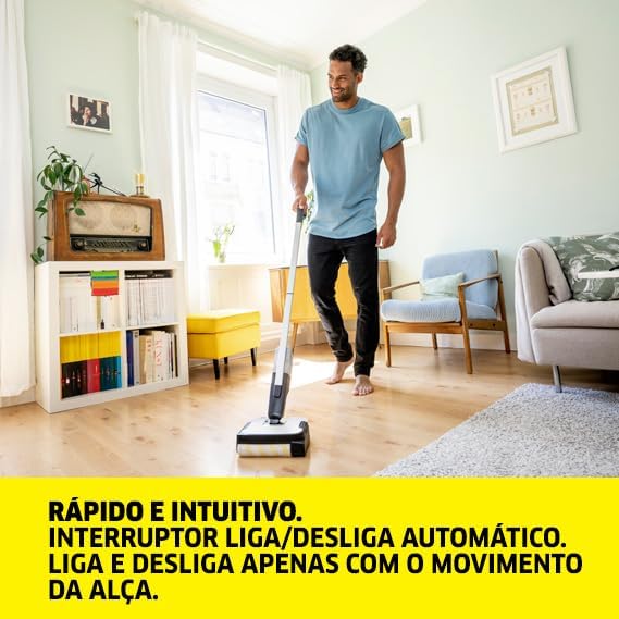Limpadora de Piso Turbo Mop Elétrica + Brinde Limpador de Porcelanatos Pisos e Superfícies