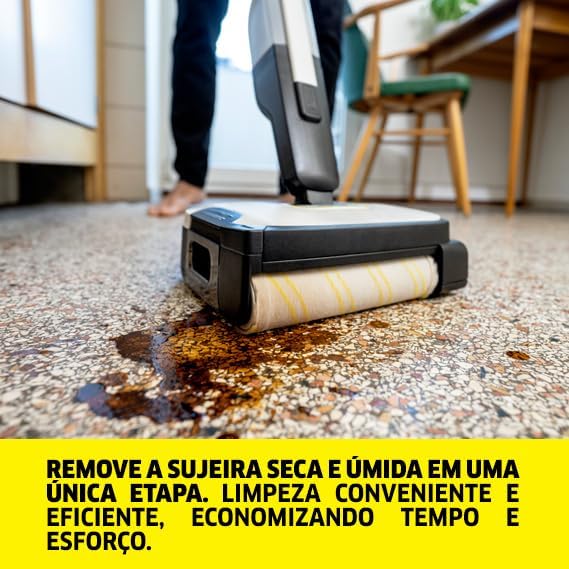 Limpadora de Piso Turbo Mop Elétrica + Brinde Limpador de Porcelanatos Pisos e Superfícies