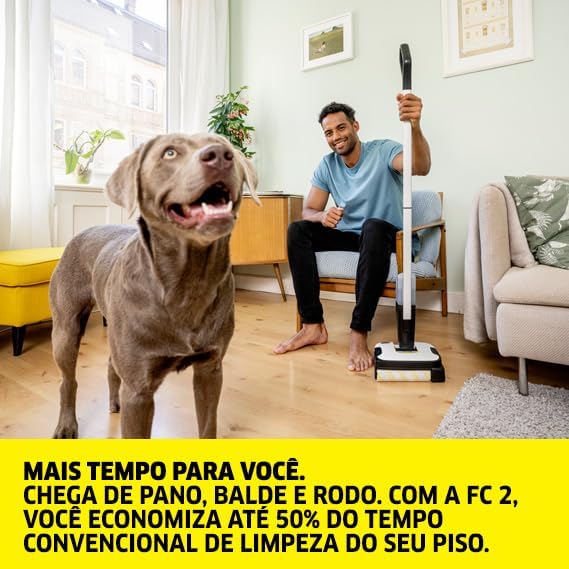Limpadora de Piso Turbo Mop Elétrica + Brinde Limpador de Porcelanatos Pisos e Superfícies