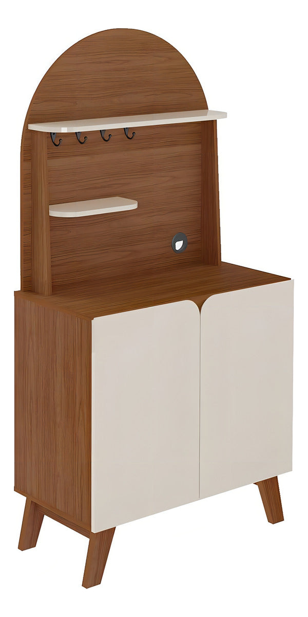 Balcão Para Café Artely Viena, 80 Cm, Cedro Off White