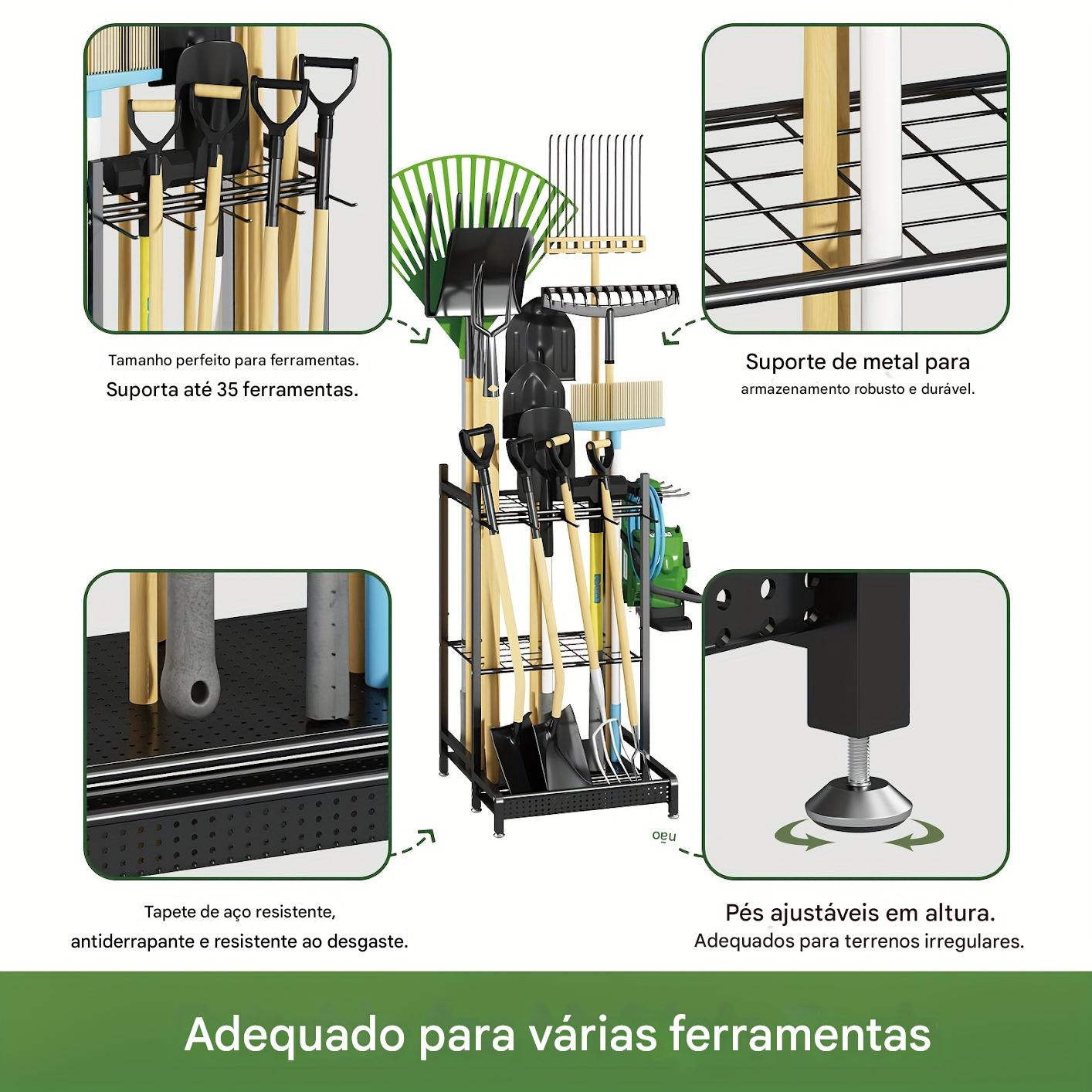 Suporte de Organização de Ferramentas + 1 Ano de Garantia