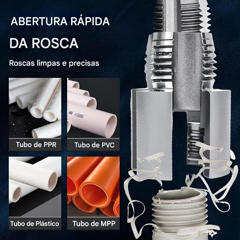 Conjunto de 2 Peças para Rosquear Tubos
