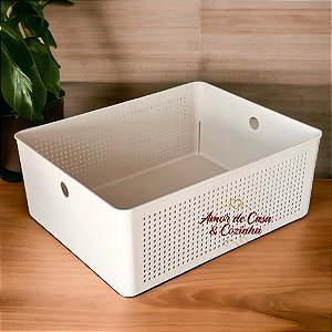 CESTO ORGANIZADOR FLOW BEGE 34X27X13CM