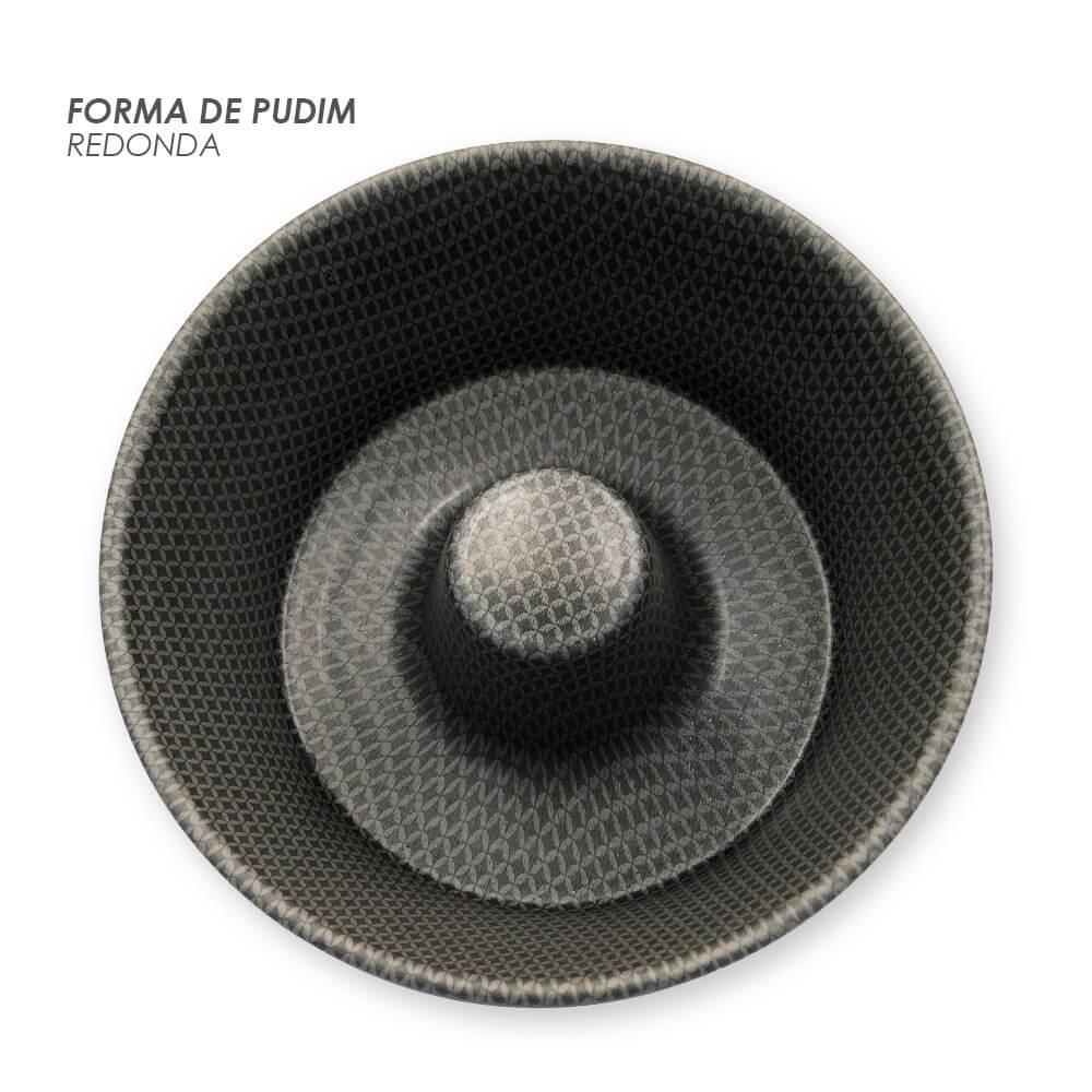 Forma de Pudim Antiaderente Redonda