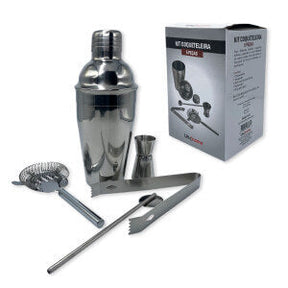 Kit Coqueteleira - 5 Peças - Aço Inox
