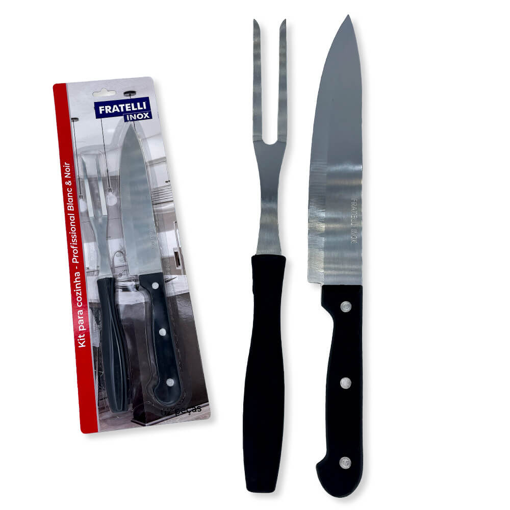 Kit Churrasco 2 Peças - Faca e Garfo