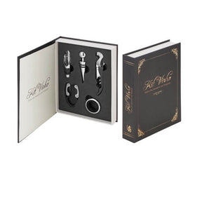 Kit Vinho em Forma de Livro - 05 Peças