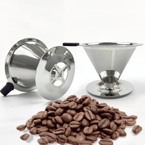 Coador de Café Sem Filtro -  Aço Inox