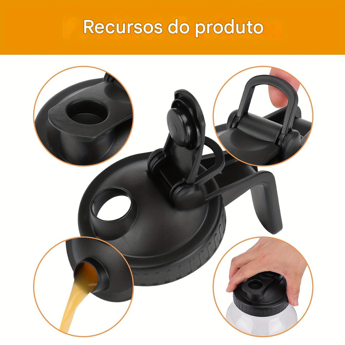 Conjunto TOMNK de 3 Peças com Jarra de Vidro para Chá ao Sol de 64oz, Jarro de Meio Galão com Tampa Hermética, Recipiente para Água e Leite para Geladeira, Frasco Mason de Boca Larga Resistente para Chá Gelado, Café Cold Brew