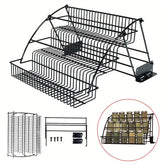 Organizador de Temperos Metálico Expansível com 3 Andares para Armários de Cozinha