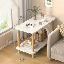 Mesa de Cabeceira de Madeira com 2 Níveis