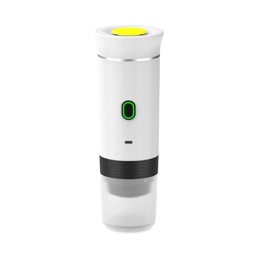 Máquina de Café Expresso Portátil 3 em 1 – Sem Fio, USB-C, 15 Bar, para Cápsulas e Pó