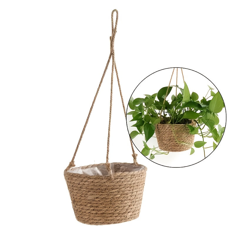 Cesto de Armazenamento para Plantas de Jardim Pendurado