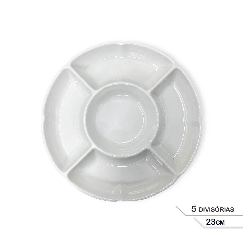 Petisqueira Redonda 5 Divisórias - 23cm