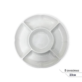 Petisqueira Redonda 5 Divisórias - 23cm