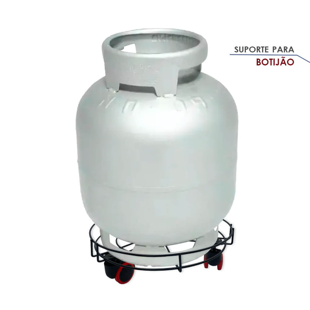 Suporte para Botijão de Gás com Rodinhas