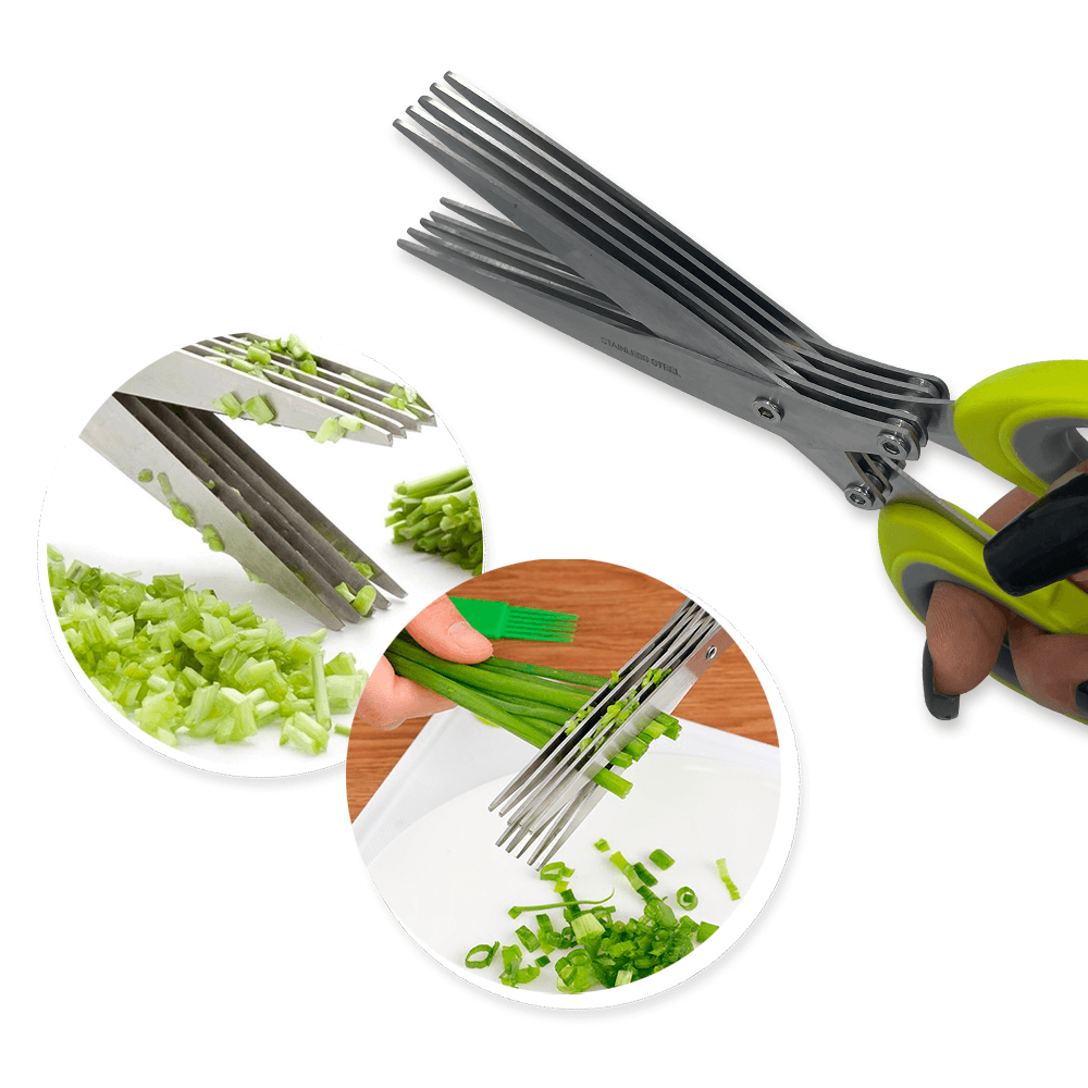 Tesoura com 5 Lâminas - Aço Inox
