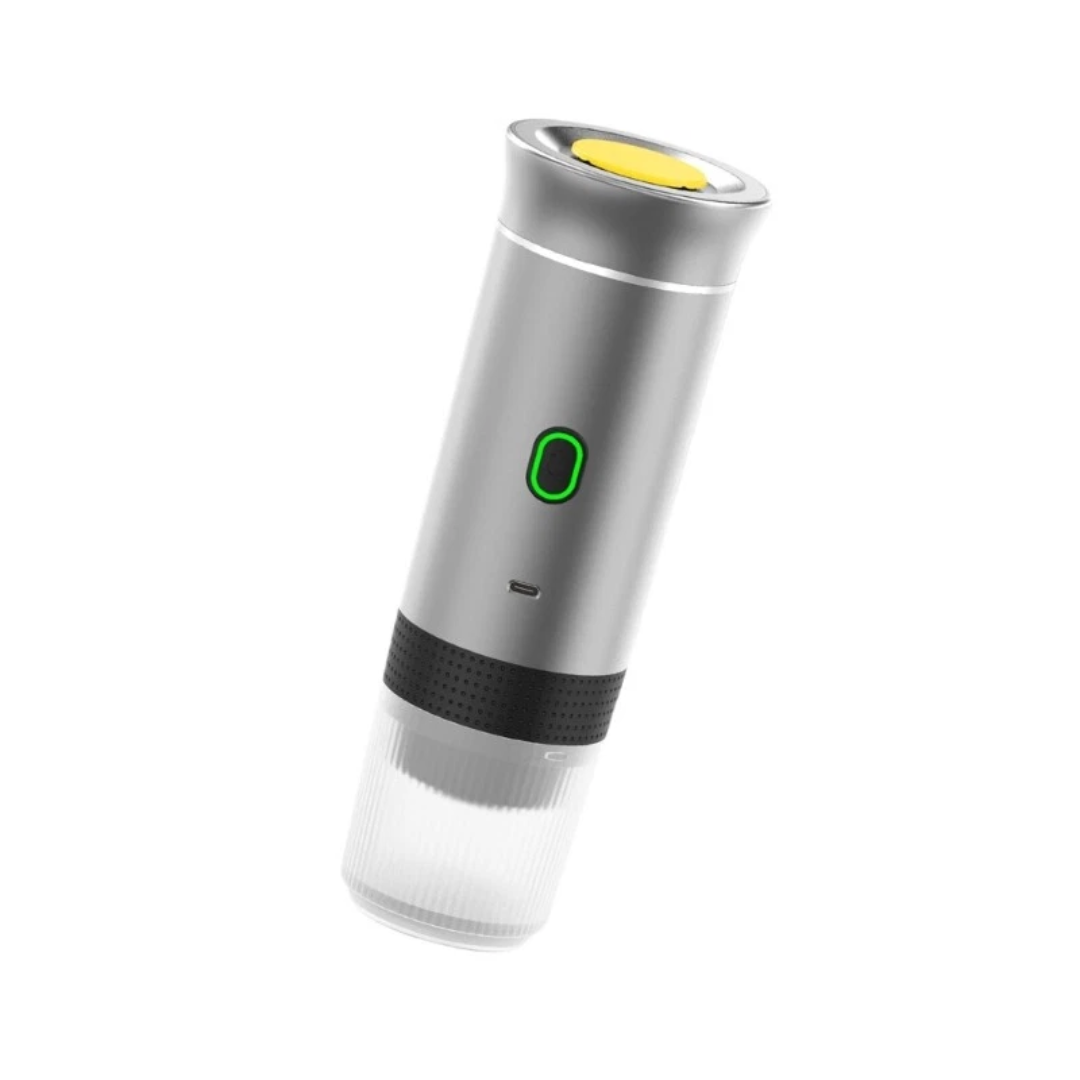 Máquina de Café Expresso Portátil 3 em 1 – Sem Fio, USB-C, 15 Bar, para Cápsulas e Pó