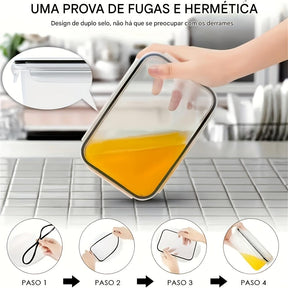 48 Peças de Caixas para Conservação (24 Tampa + 24 Recipientes), Reutilizáveis, Impermeáveis, Uso em Micro-ondas e Lava-louças, Ideal para Frutas, Legumes, Grãos de Café Seco, Açúcar, Restaurante, Cozinha, Transporte de Alimentos - Tubs