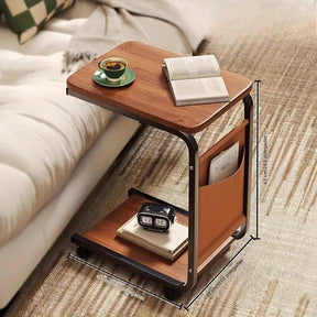 Mesa Lateral Elegante e Sofisticada com Rodas