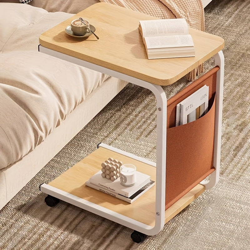 Mesa Lateral Elegante e Sofisticada com Rodas