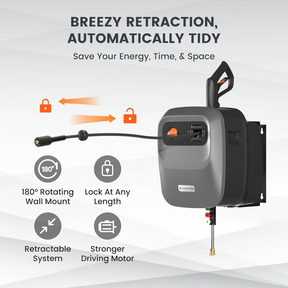 Lavadora Giraffe MaxClean 1800W com Mangueira Retrátil Pressão Máxima 2500 PSI + 4 Bicos