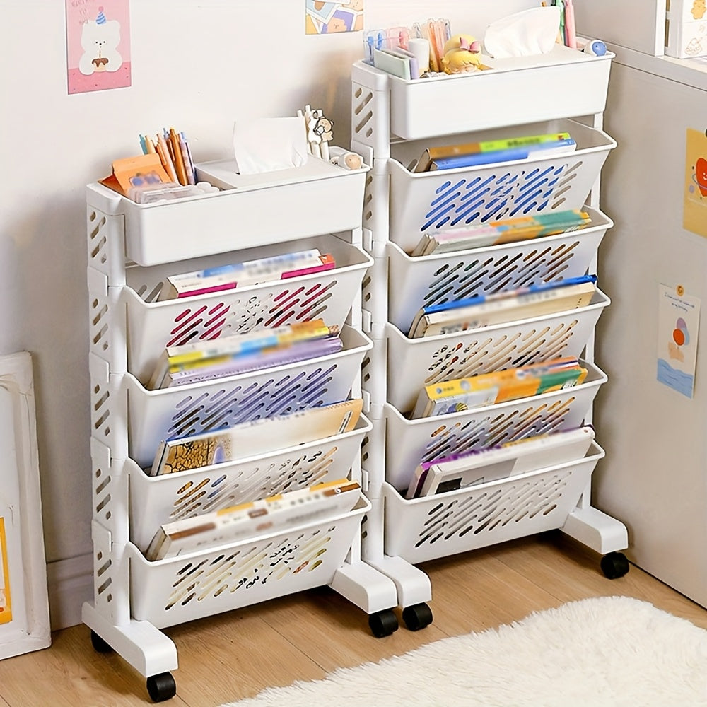 Estante de Mesa Removível com Rodas – Organização Prática e Versátil