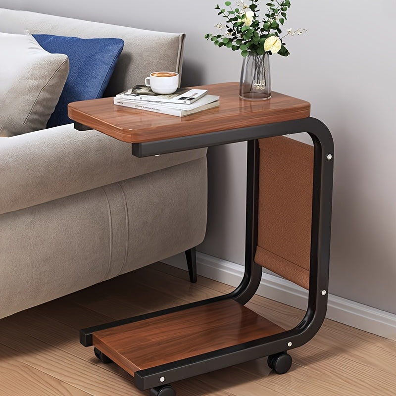 Mesa Lateral Elegante e Sofisticada com Rodas