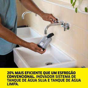 Limpadora de Piso Turbo Mop Elétrica + Brinde Limpador de Porcelanatos Pisos e Superfícies