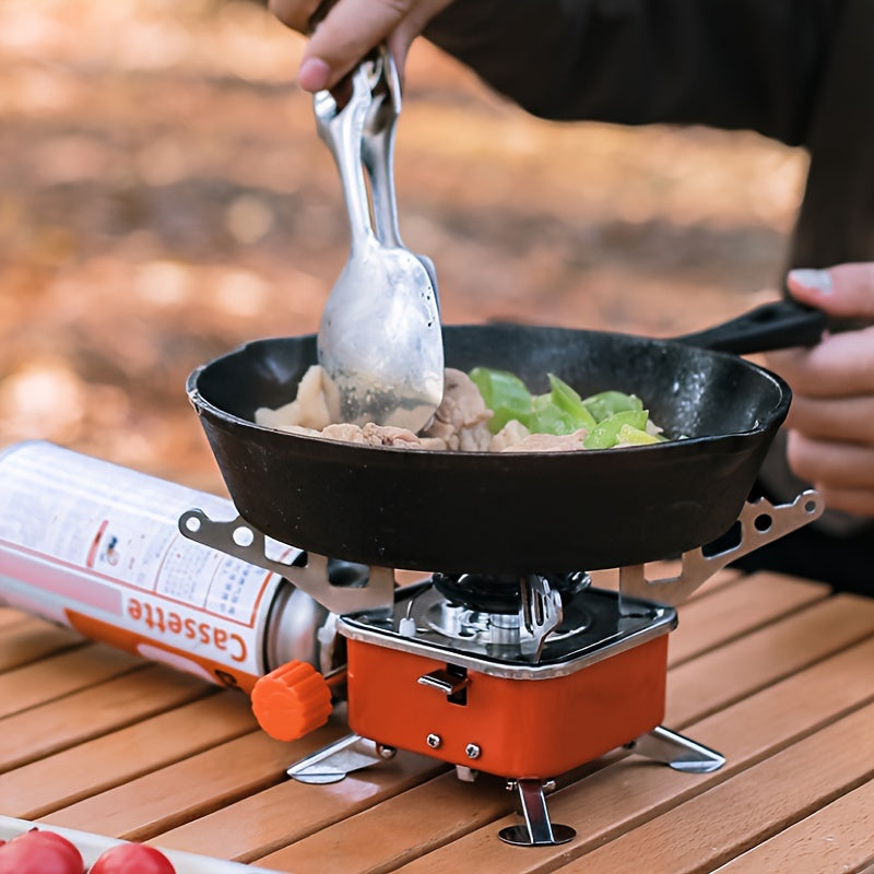 Fogão de Camping Portátil em Aço Inoxidável com Ignição Elétrica