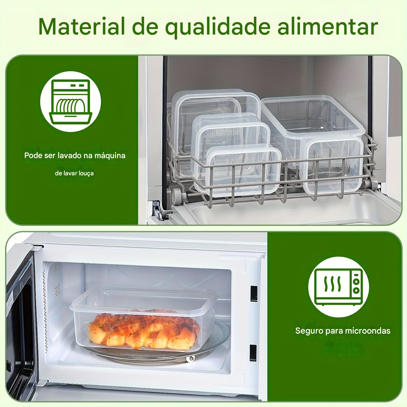 48 Peças de Caixas para Conservação (24 Tampa + 24 Recipientes), Reutilizáveis, Impermeáveis, Uso em Micro-ondas e Lava-louças, Ideal para Frutas, Legumes, Grãos de Café Seco, Açúcar, Restaurante, Cozinha, Transporte de Alimentos - Tubs