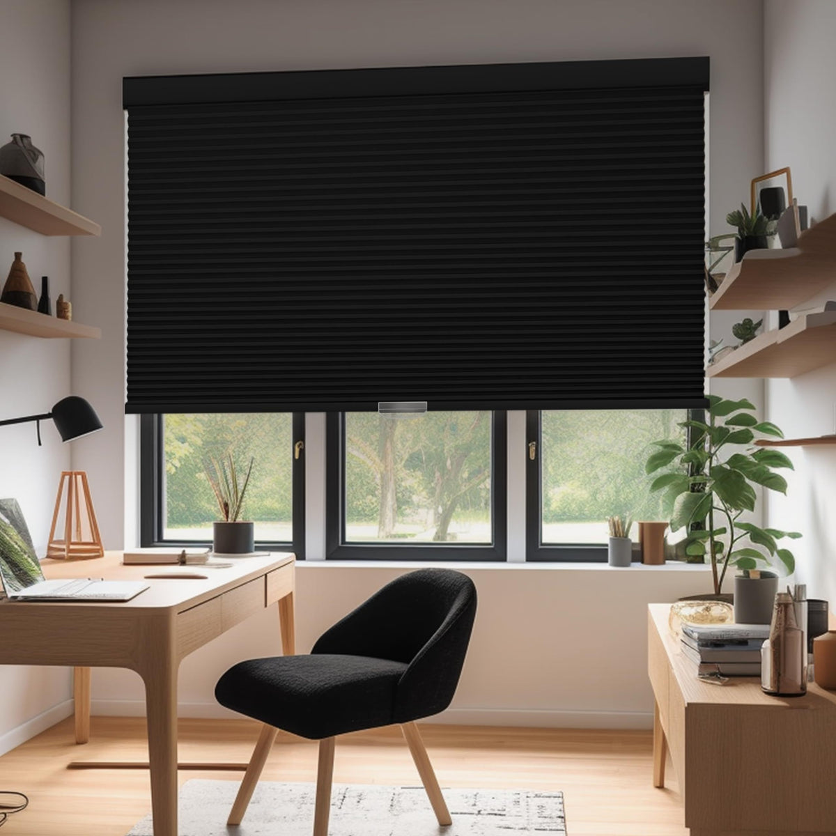 Persianas Automatica XIRUI Sem Fio - Cortinas Térmicas de Colmeia para Redução de Ruído