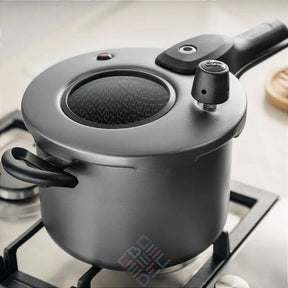 Panela de Pressão Antiaderente com Visor de Vidro MTA Revestimento Cerâmico 4,5L Fechamento Externo
