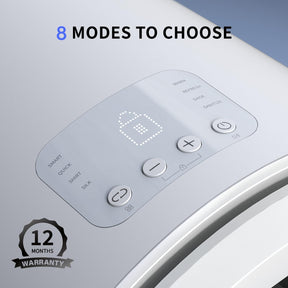 Morus Portable Compact Laundry Dryer for Apartments, 110V Electric With Stainless Steel Tub, 8 Automatic Modes, Child Lock, Fast Drying Without Installation, White