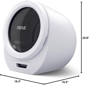 Morus Portable Compact Laundry Dryer for Apartments, 110V Electric With Stainless Steel Tub, 8 Automatic Modes, Child Lock, Fast Drying Without Installation, White