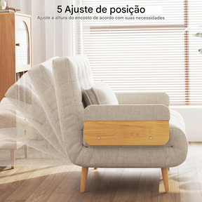 Sofá Cama Dobrável 3 em 1 - Estilo Cadeira Poltrona Reclinável e Cama