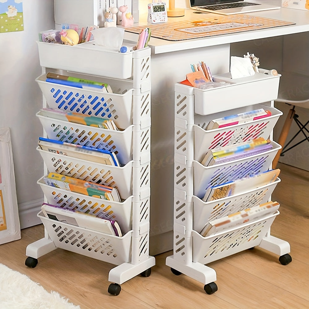 Estante de Mesa Removível com Rodas – Organização Prática e Versátil