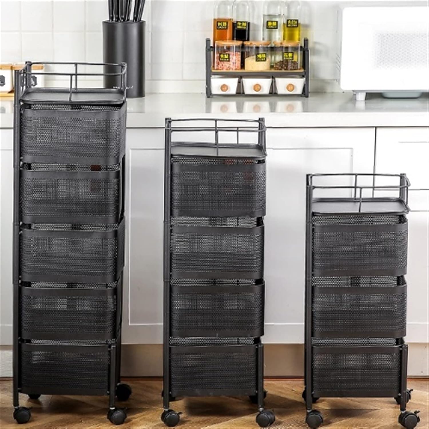 Suporte giratório de armazenamento para cozinha multifuncional 360°