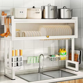 Escorredor de Pratos de 3 Camadas – Organização Máxima para Sua Cozinha