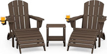 2 Cadeira Adirondack Dobrável Ajustável e Retrátil