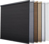 Persilux Custom Size Blackout Cordless Cellular Window Shades & Blinds, Honeycomb Blinds for Windows (Beige, 30" W x 72" H) Window Shades for Home, Room Darkening Cellular Blinds & Shades for Bedroom