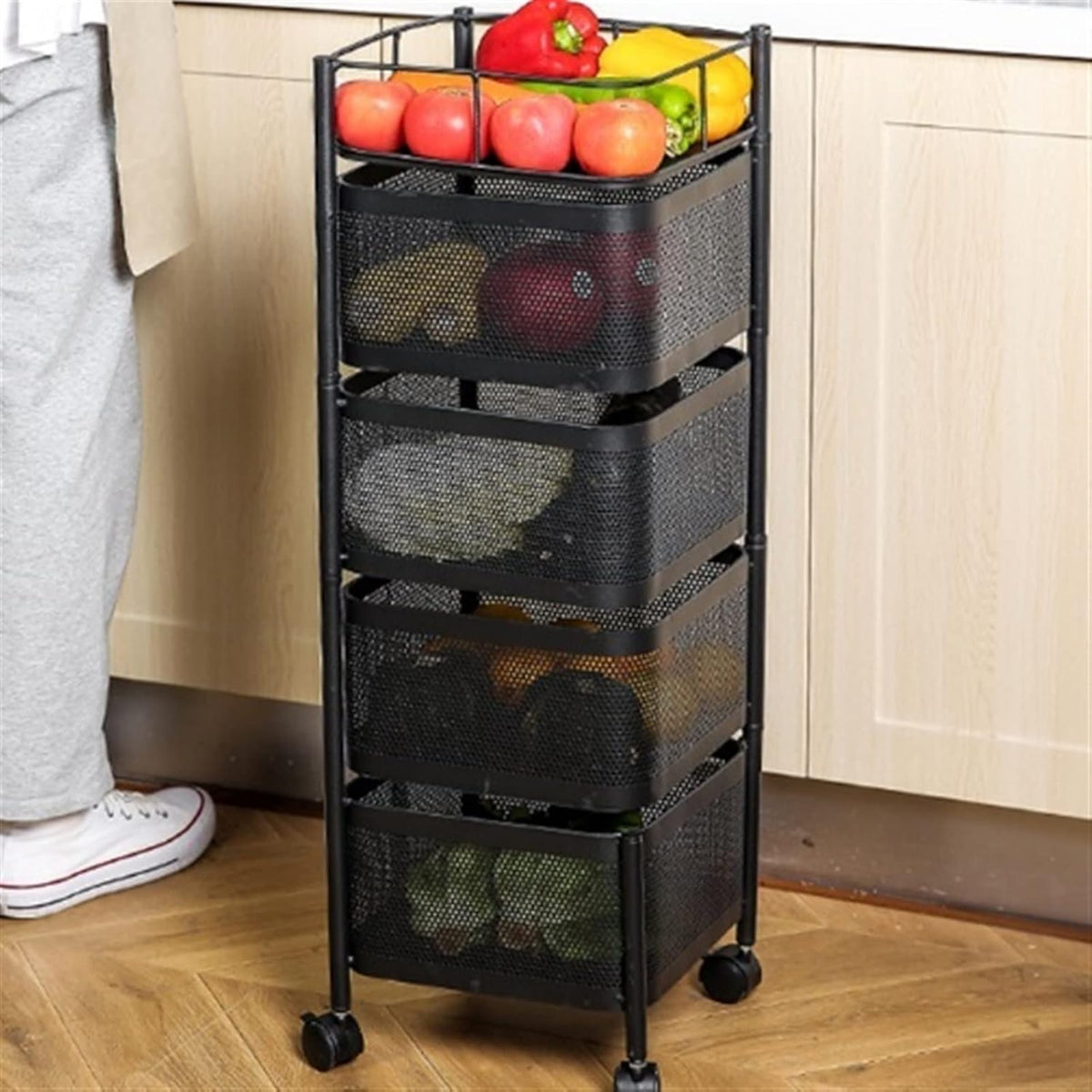 Suporte giratório de armazenamento para cozinha multifuncional 360°