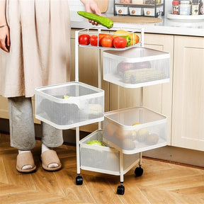 Suporte giratório de armazenamento para cozinha multifuncional 360°