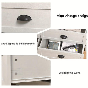 Cômoda de Fazenda para Quarto, cômoda de 7 Gavetas + 1 Ano de Garantia