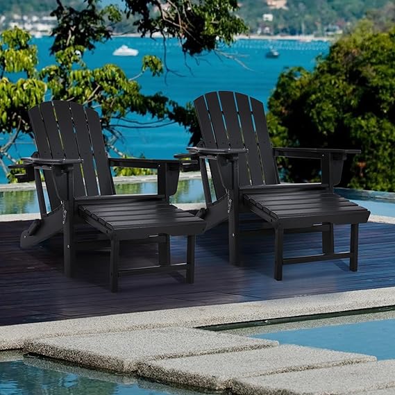 2 Cadeira Adirondack Dobrável Ajustável e Retrátil