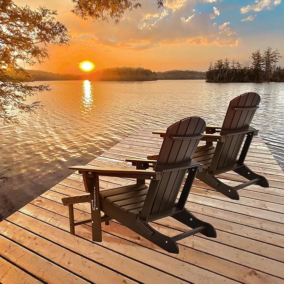 2 Cadeira Adirondack Dobrável Ajustável e Retrátil